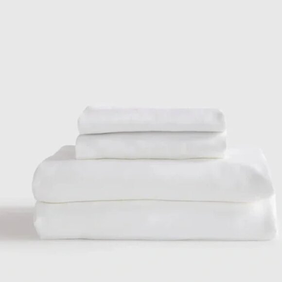 QUINCE Bamboo Sheet Set Cal King White California Like New - Picture 1 of 2